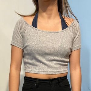 Grey Crop Top